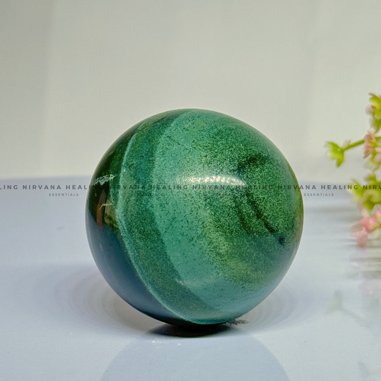 GREEN JADE SPHERE (Luck, Harmony, Peace And Abundance) image 1