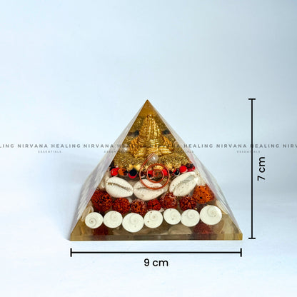 SHREE YANTRA RUDRAKSH PYRAMID (Divine Prosperity & Spiritual Protection) image 5