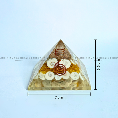 CITRINE WITH GOMTI CHAKRA PYRAMID (Abundance, Creativity, Success And Confidence) image 2