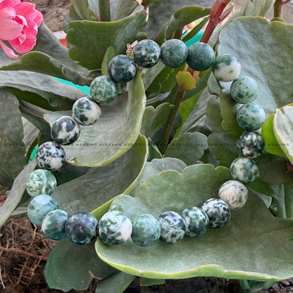 TREE AGATE ROUND BEADED BRACELET (Abundance, Nature Connection And Inner Peace) image 4