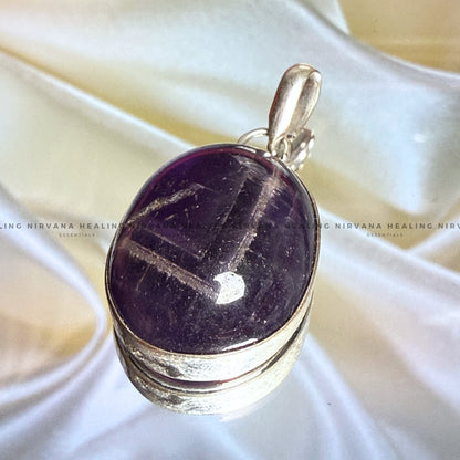 AMETHYST ROUND PENDANT (Meditation, Stress Reduction, Intuition And Manifestation) image 2
