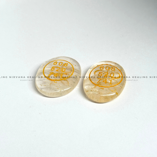CLEAR QUARTZ ABUNDANCE ZIBU COIN (Mental Clarity, Master Healer And Energy Amplifier).  image 1