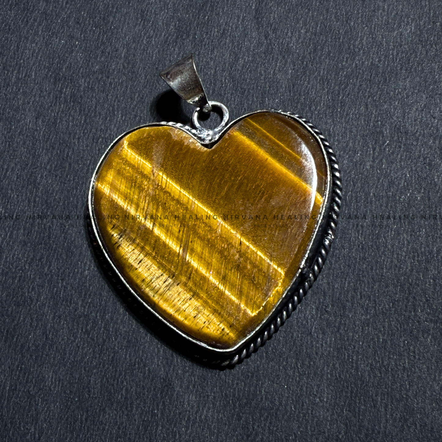 TIGER EYE HEART SHAPED PENDANT (Bold, Courage, Willpower And Strength). image 2