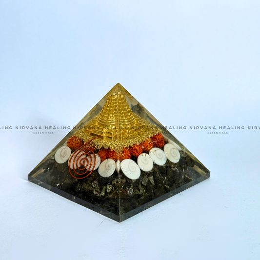 SHREE YANTRA WITH GOMTI RUDRAKSH PYRAMID (Wealth, Protection & Divine Energy) image 0