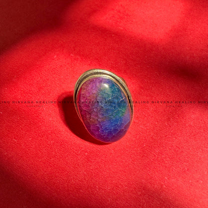 RAINBOW OVAL RING (Chakra Alignment, Positivity, Spiritual Growth And Luck) image 4