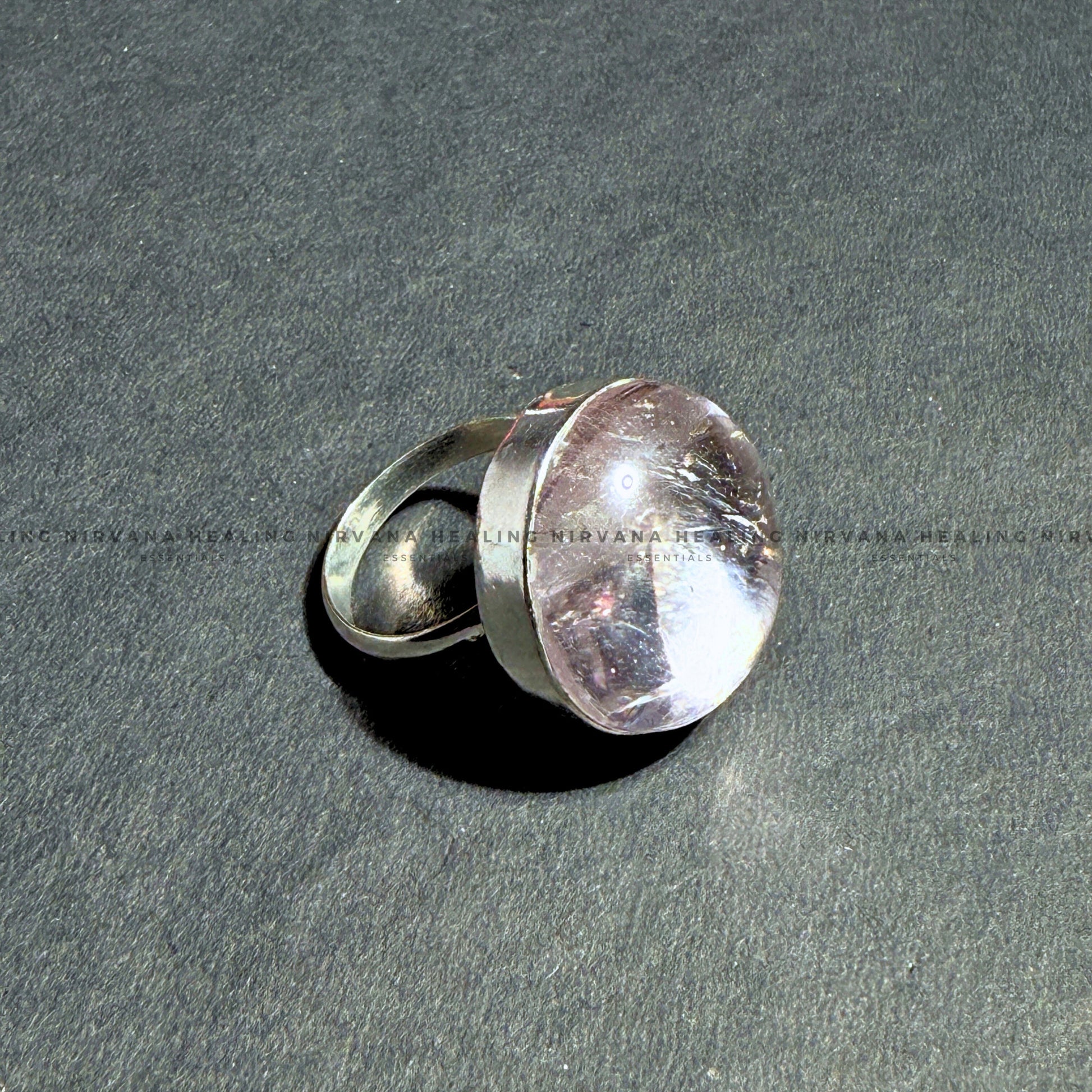 AURA QUARTZ ROUND RING (Energy Amplifier, Aura Cleanser, Protection) image 4