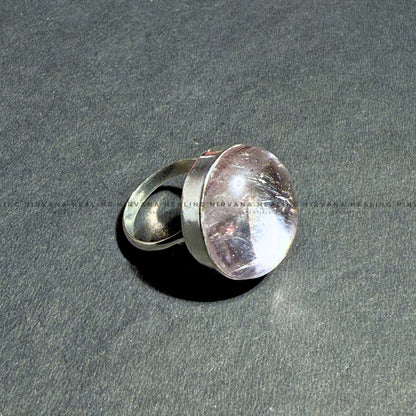 AURA QUARTZ ROUND RING (Energy Amplifier, Aura Cleanser, Protection) image 4