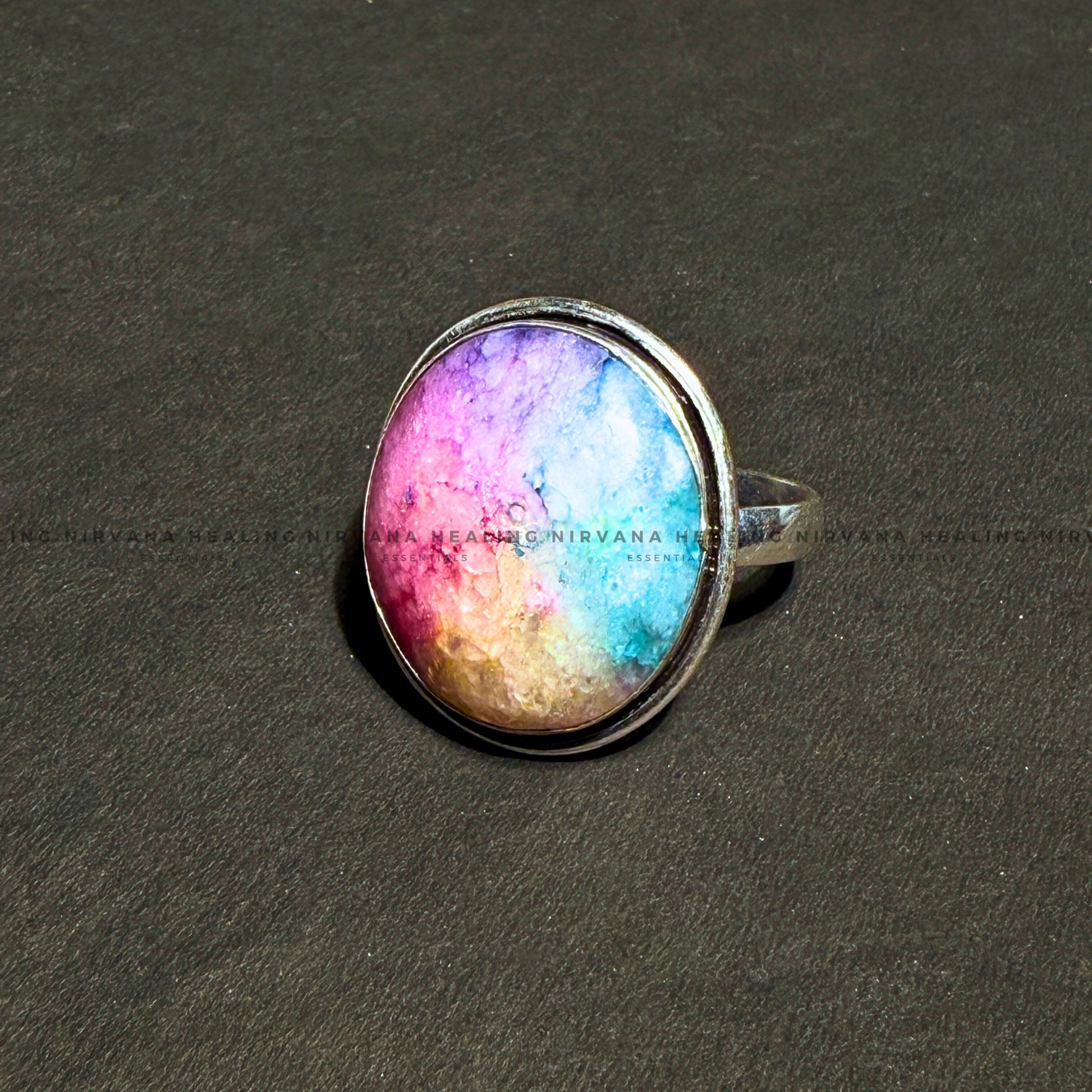 RAINBOW ROUND RING (Chakra Alignment, Positivity, Spiritual Growth And Luck) image 2