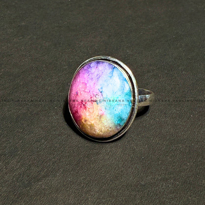 RAINBOW ROUND RING (Chakra Alignment, Positivity, Spiritual Growth And Luck) image 2