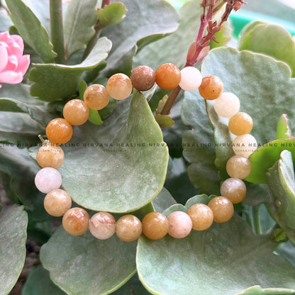 SUNSTONE ROUND BEADED BRACELET (Joy, Leadership, Confidence And Happy Energy). image 4