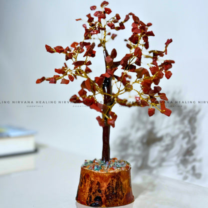 RED JASPER CRYSTAL TREE Approx 200 beads (Immunity, Strength, Health and Pain Relief) image 1