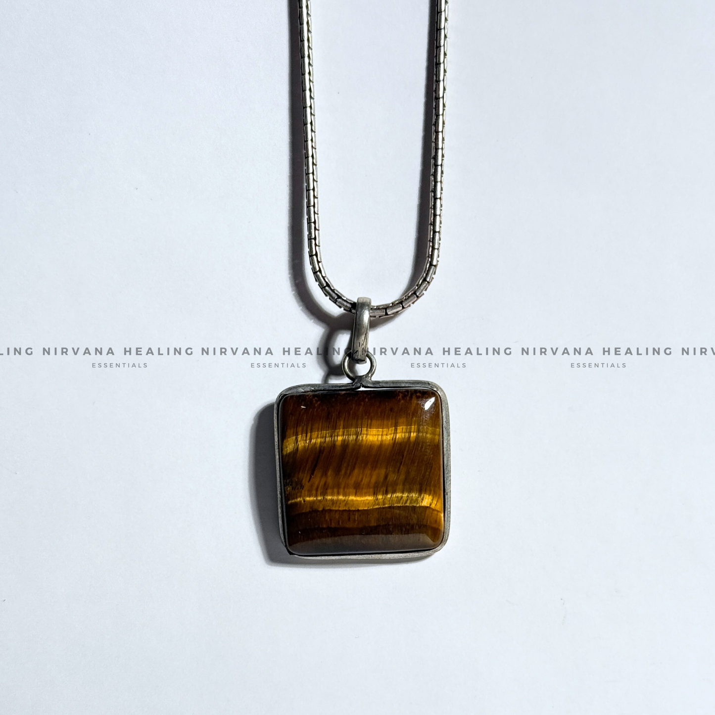 TIGER EYE SQUARE PENDANT (Bold, Courage, Willpower And Strength). image 5