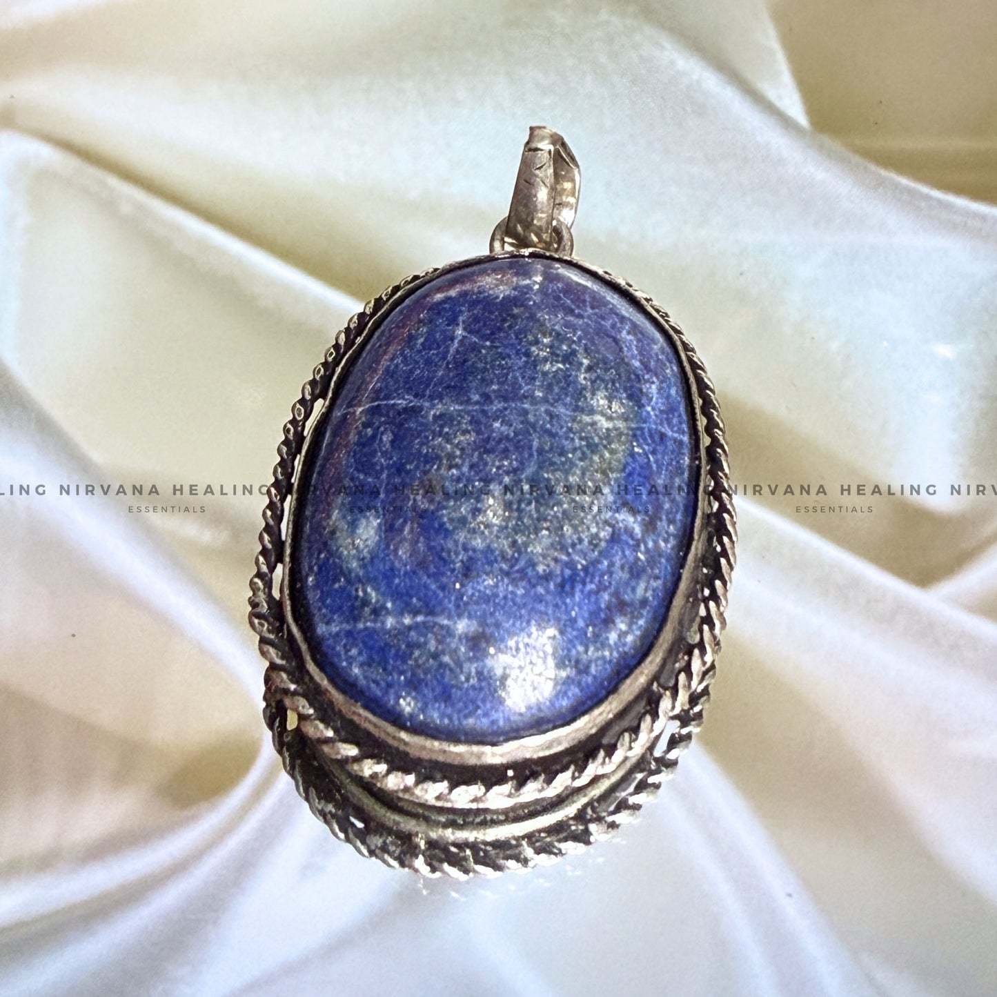 LAPIS LAZULI JADE OVAL PENDANT (Communication, Truth, Ease Of Expression And Wisdom) image 2