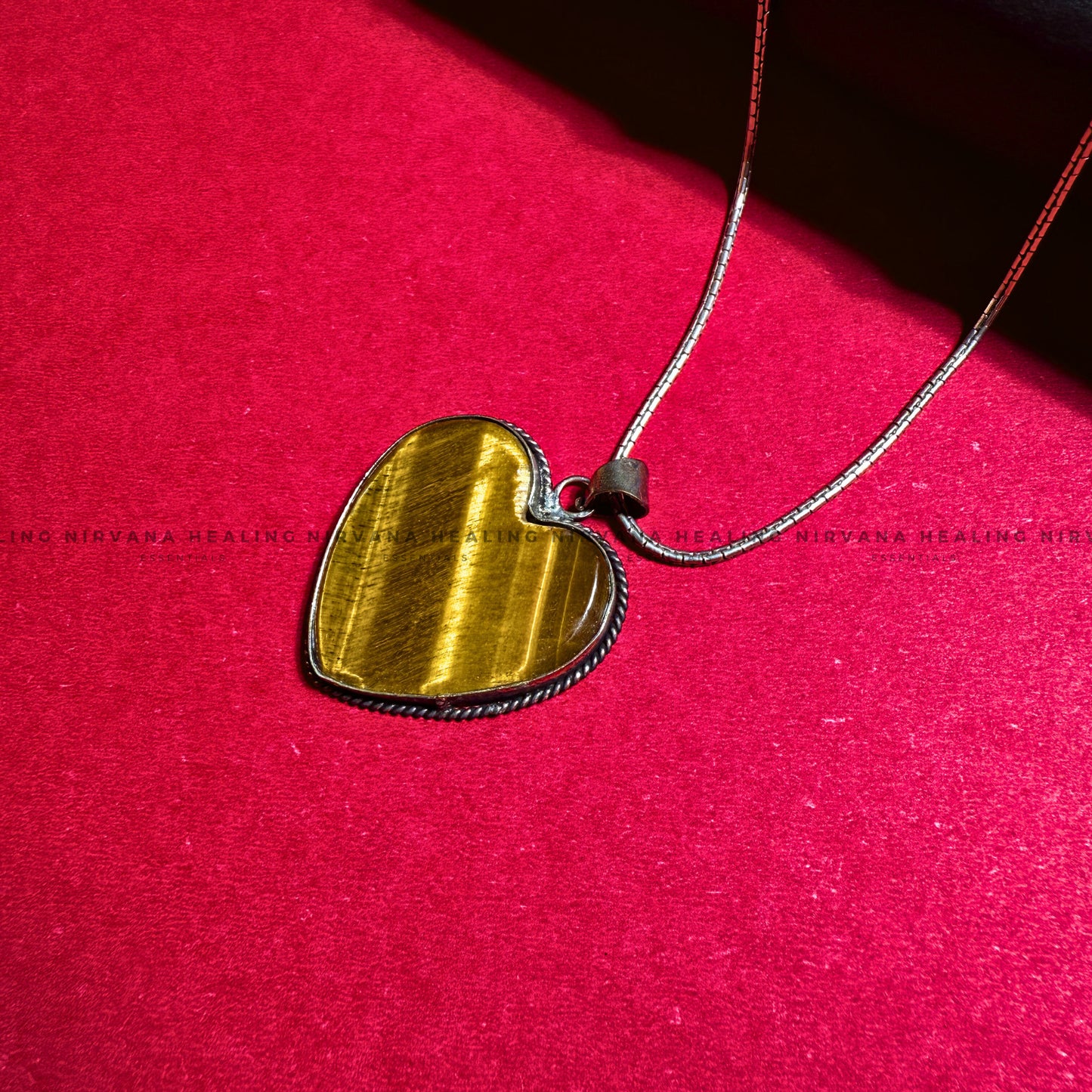 TIGER EYE HEART SHAPED PENDANT (Bold, Courage, Willpower And Strength). image 3