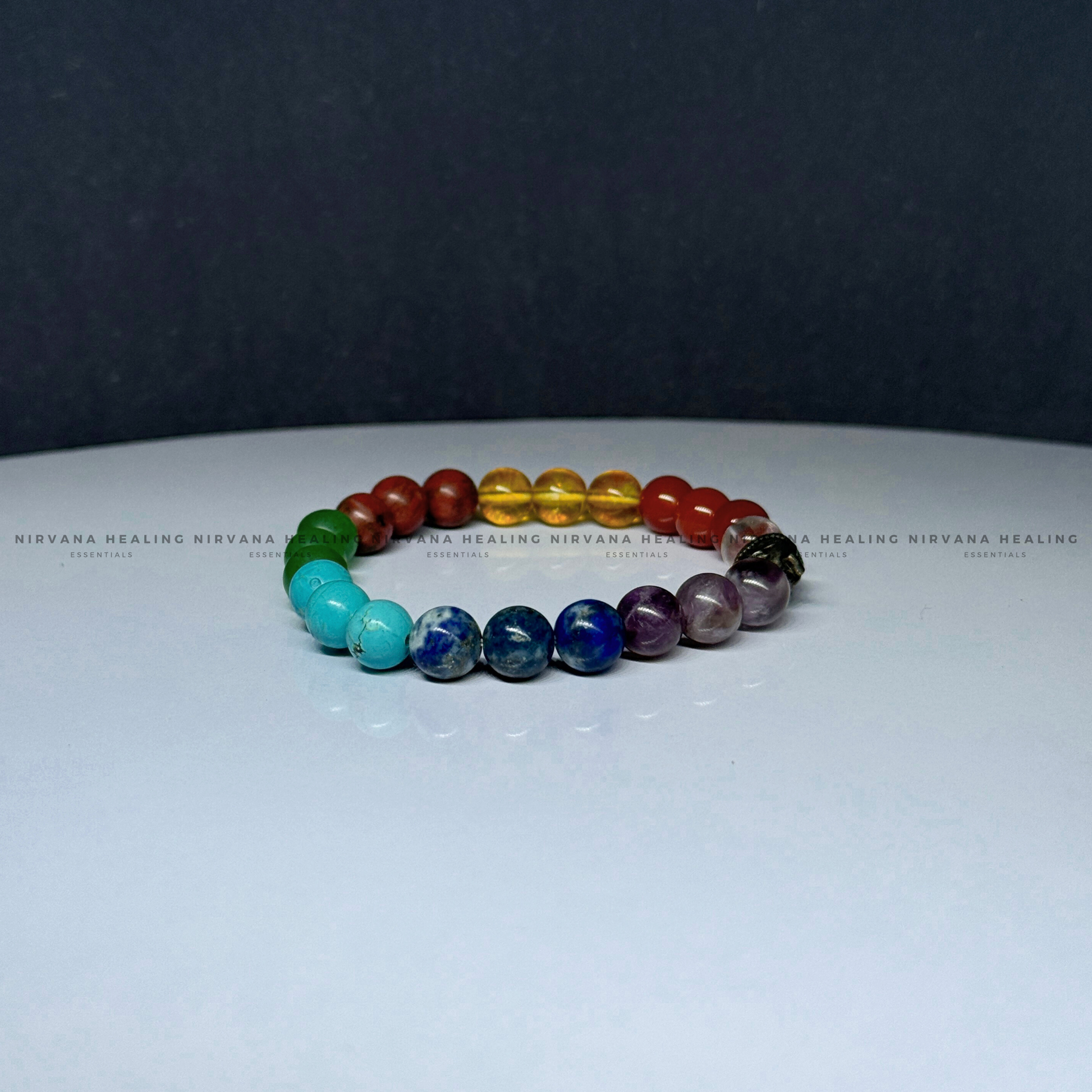 7 CHAKRAS ROUND BEADED BRACELET (Energy, Healing, Protection And Spiritual Alignment) image 3
