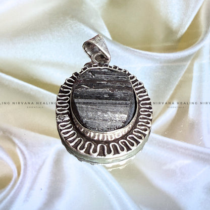 BLACK TOURMALINE RAW PENDANT (Protection, Grounding, Shielding And Growth) image 0