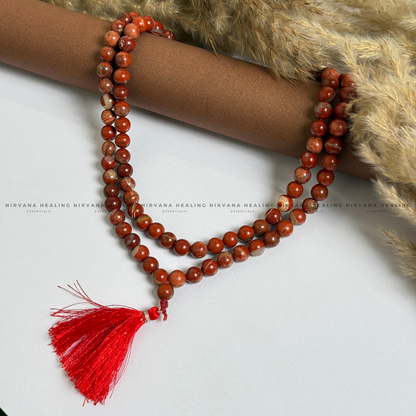RED JASPER MALA (Endurance, Stability, Vitality, Stamina, Courage) image 0