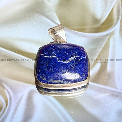 LAPIS LAZULI JADE SQUARE PENDANT (Communication, Truth, Ease Of Expression And Wisdom) image 7