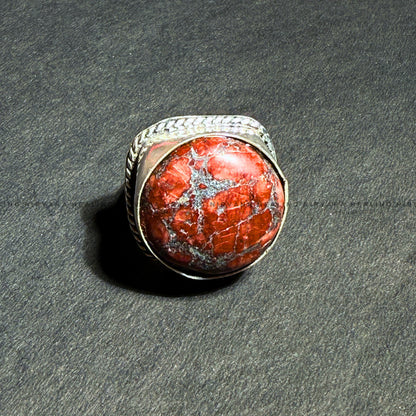RED MARGAJ ROUND RING (Ring of Protection, Courage And Prosperity) image 1