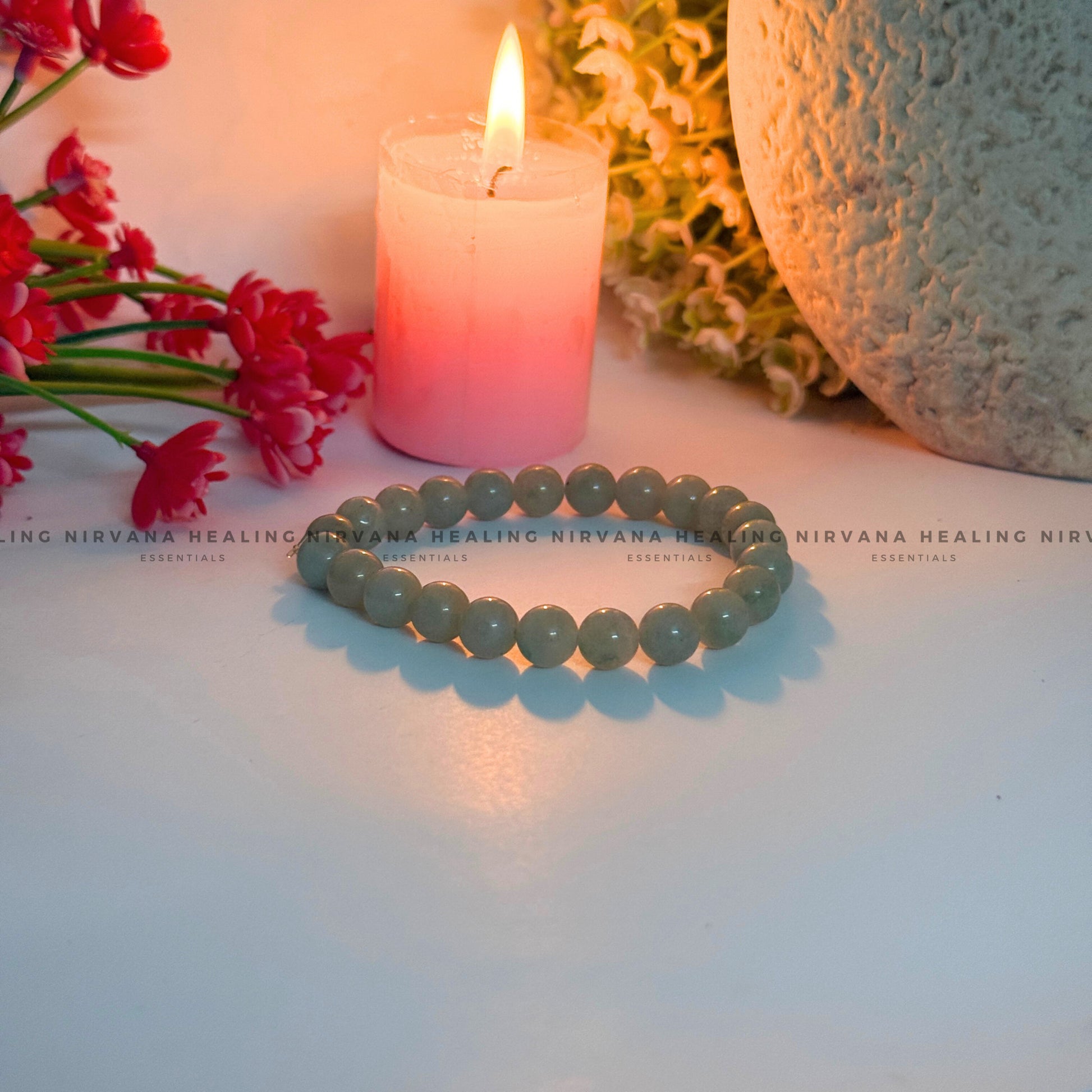 GREEN AVENTURINE ROUND BRACELET (Luck, Money, Abundance, Career And Growth). image 2