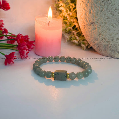 GREEN AVENTURINE WITH TUMBLE BRACELET (Luck, Money, Abundance, Career And Growth). image 1