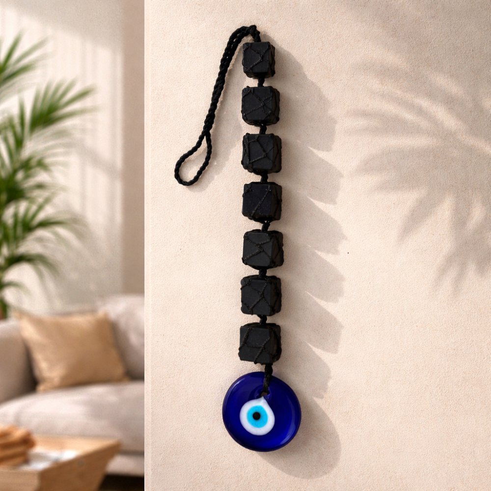 BLACK TOURMALINE CUBES HANGING - Protection, Shielding & Grounding image 0