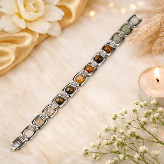 METAL DHAN YOG BRACELET – SILVER image 1