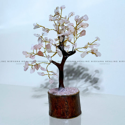 ROSE QUARTZ CRYSTAL TREE (SMALL) Approx 100 Beads (Love, Romance, Relationship And Emotions Balance) image 0