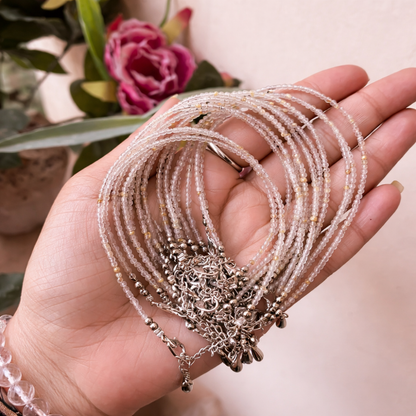 CLEAR QUARTZ ANKLET - Clarity, Amplification, Balanced Energy image 1