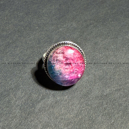 RAINBOW JADE ROUND RING (Harmony, Luck And Emotional Healing) image 4
