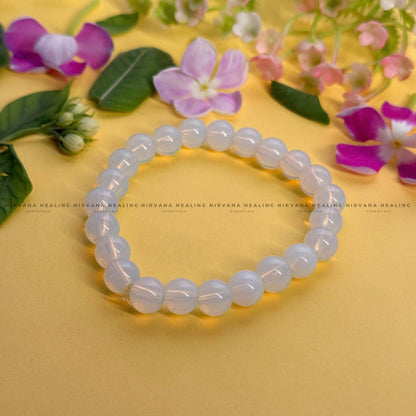 OPALITE ROUND BEADED BRACELET (Balance, Enhance Psychic Abilities, Serenity And Transformation) image 0