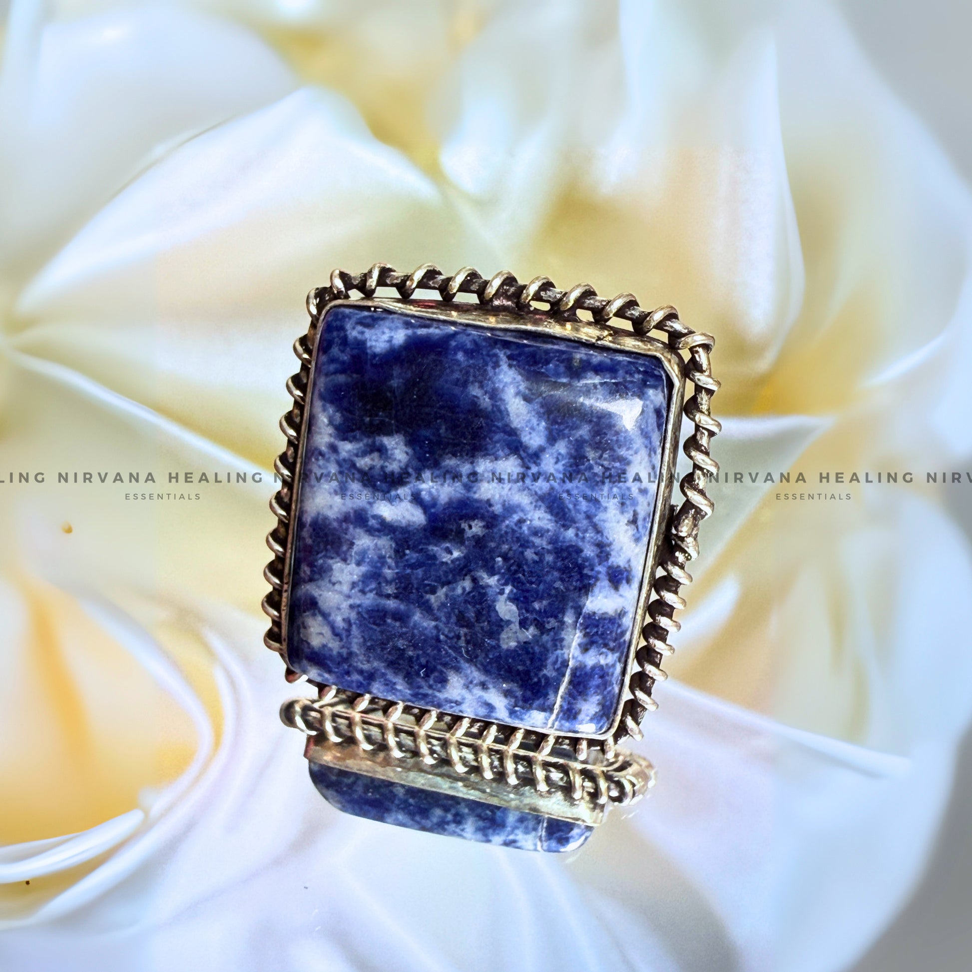 SODALITE SQUARE RING (Sodalite Creativity, Expression, Logic And Communication) image 3