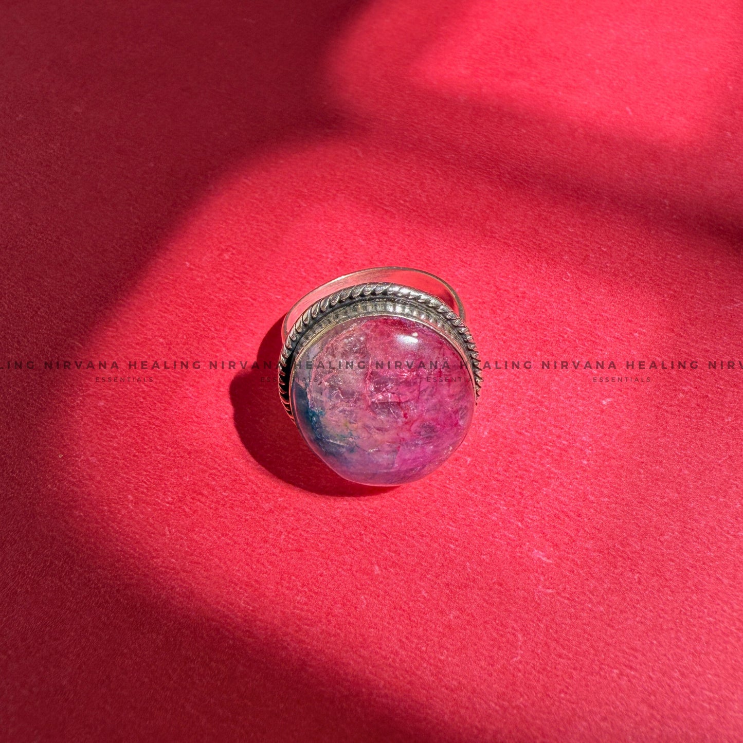 RAINBOW JADE ROUND RING (Harmony, Luck And Emotional Healing) image 3