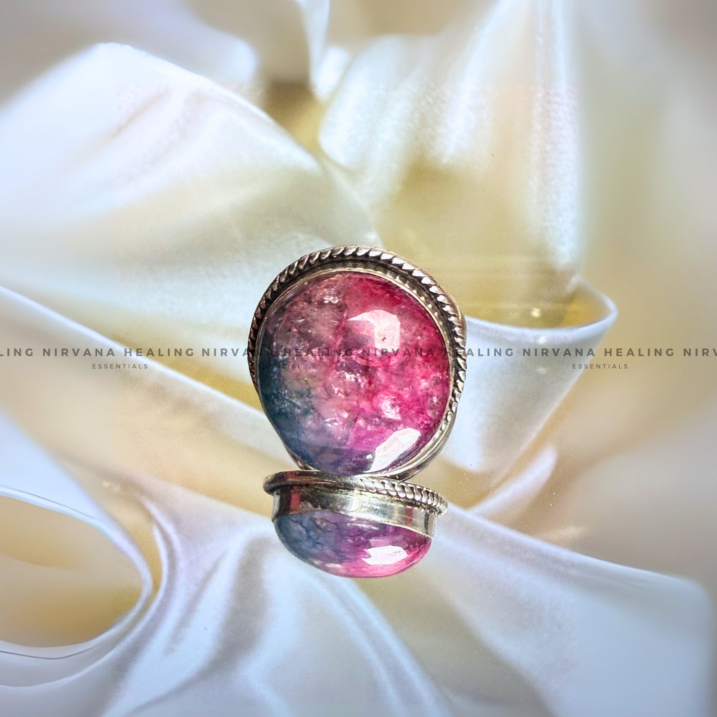 RAINBOW JADE ROUND RING (Harmony, Luck And Emotional Healing) image 2
