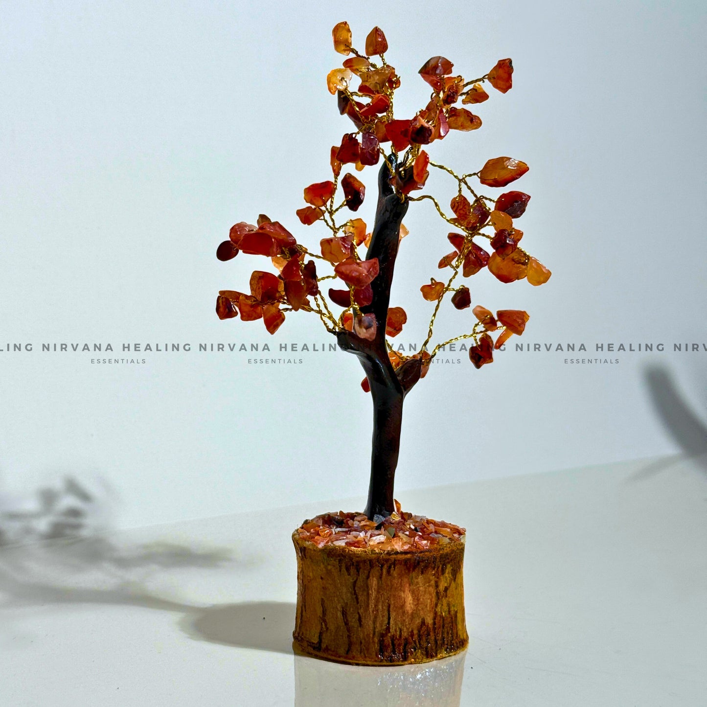 RED CARNELIAN CRYSTAL TREE (SMALL) Approx 100 Beads (Creativity, Courage, Passion And Stamina) image 1