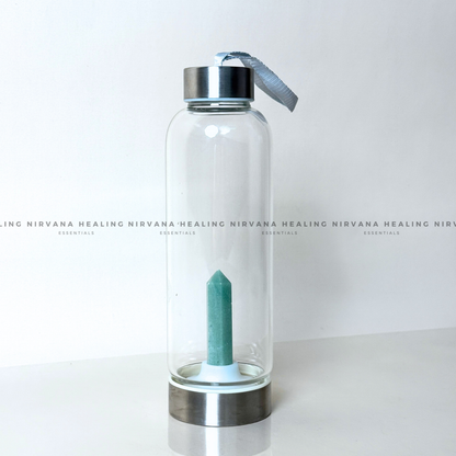 GREEN JADE INFUSED CRYSTAL ELIXIR BOTTLE (Luck, Harmony, Peace And Abundance) image 5