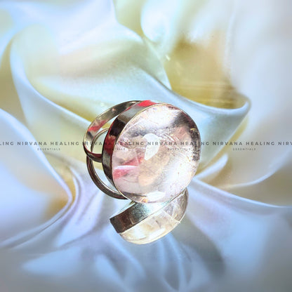 AURA QUARTZ ROUND RING (Energy Amplifier, Aura Cleanser, Protection) image 3