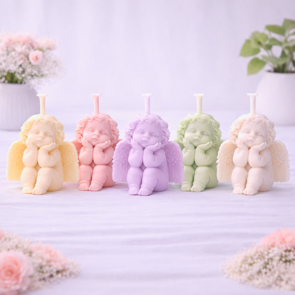GUARDIAN ANGEL CANDLE (Made From Natural Beeswax) image 0