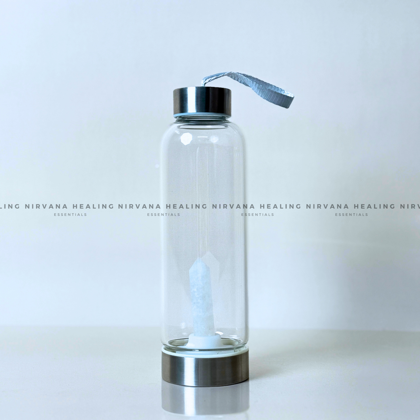 CLEAR QUARTZ INFUSED CRYSTAL ELIXIR BOTTLE (Mental Clarity, Master Healer And Energy Amplifier).  image 4