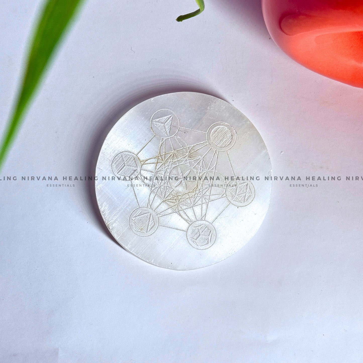 SELENITE METATRON CHARGING PLATE (Aura Cleansing, Charging, Cleansing And Purification). image 0