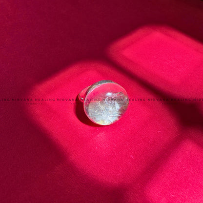 AURA QUARTZ ROUND RING (Energy Amplifier, Aura Cleanser, Protection) image 2