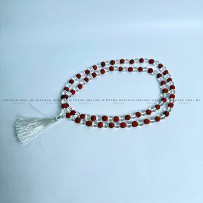 RUDRAKSH-SPHATIK MALA (Balance, Purity, Divine Protection) image 4