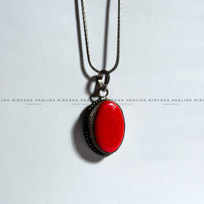 RED CORAL JADE PENDANT (Courage, Strength And Vitality) image 5