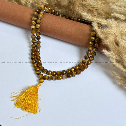 TIGER EYE MALA (Bold, Courage, Willpower And Strength) image 0