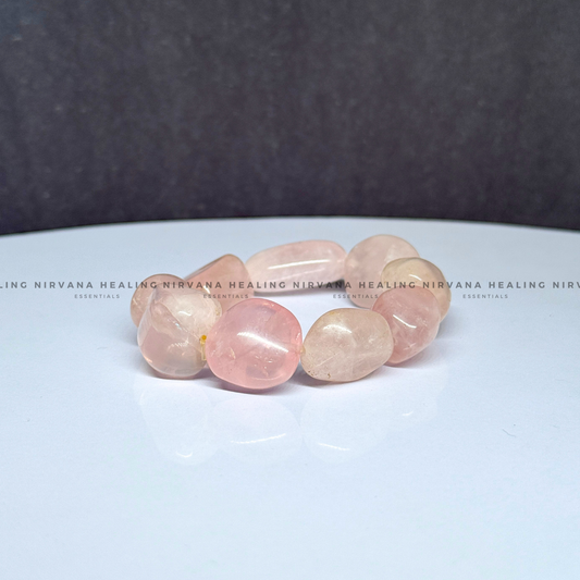 ROSE QUARTZ TUMLE BRACELET (Love, Romance, Relationship, Emotion And Balance) image 1