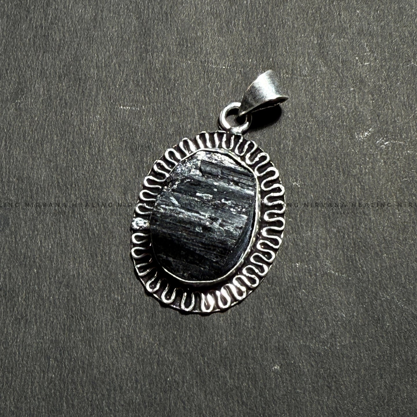 BLACK TOURMALINE RAW PENDANT (Protection, Grounding, Shielding And Growth) image 1