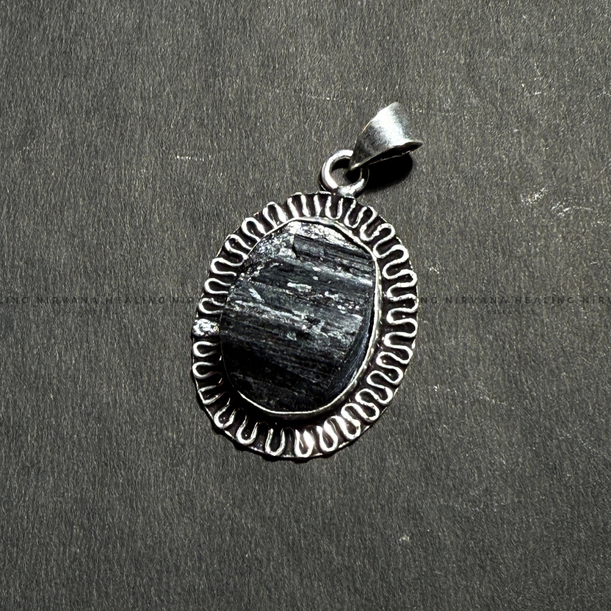 BLACK TOURMALINE RAW PENDANT (Protection, Grounding, Shielding And Growth) image 1
