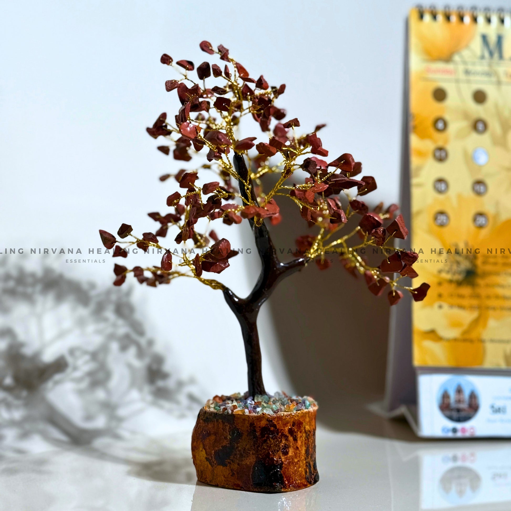 RED JASPER CRYSTAL TREE Approx 200 beads (Immunity, Strength, Health and Pain Relief) image 3