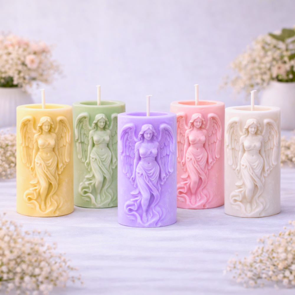 PILLAR ARCHANGEL RITUAL CANDLE (Made From Natural Beeswax) image 0