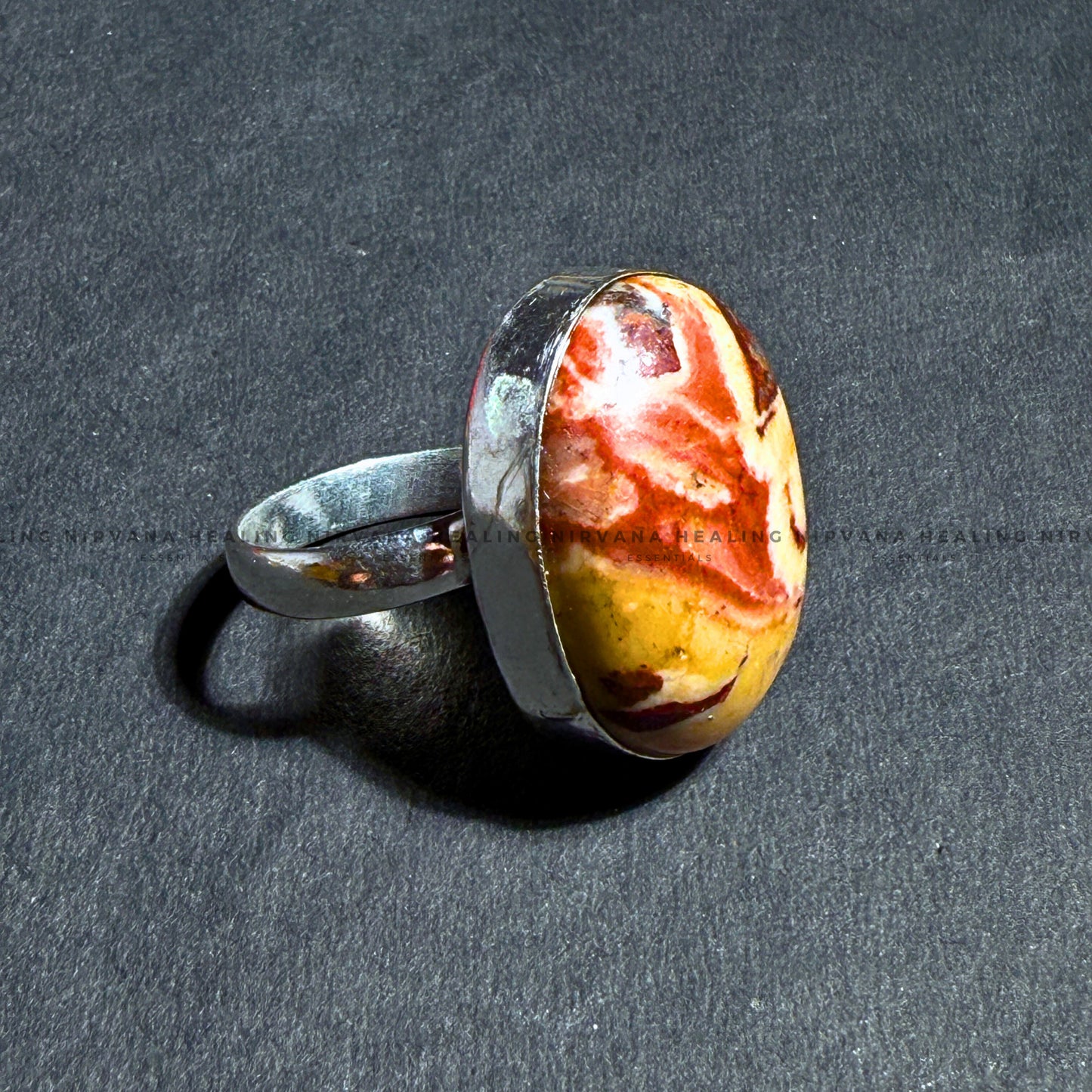 YELLOW PICASSO ROUND RING ( Creativity, Grounding, Transformation And Expression) image 2